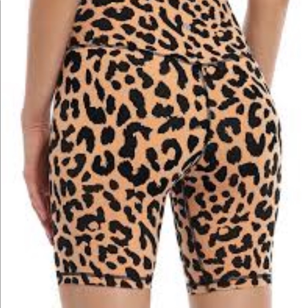 Cheetah print biker shorts